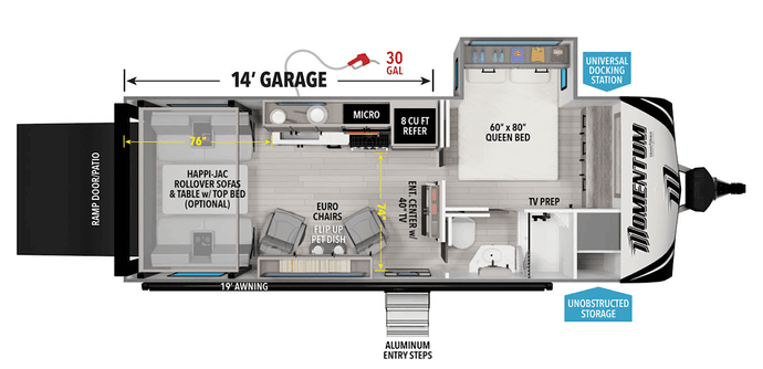 Momentum G-Class 21G Floor Plan-best-half-ton-towable-toy-haulers