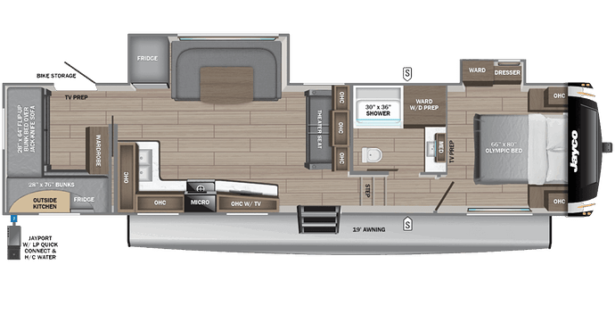 Jayco Eagle Fifth Wheel Floor Plan
