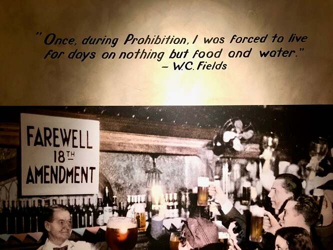 W.C. Fields quote after Prohibition