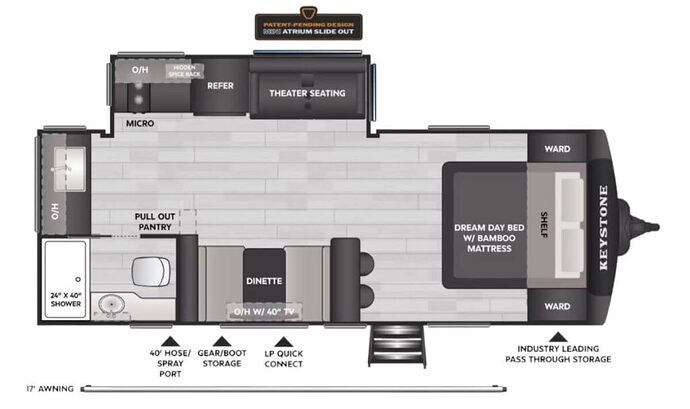 KEYSTONE_WALKABOUT_22MAX off road camper Floor Plan 