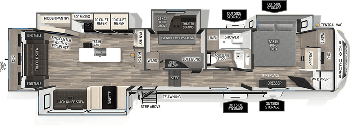 Arctic Wolf 3650SUITE floor plan overview