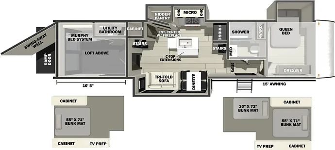 Wolf Pack toy hauler floor plan
