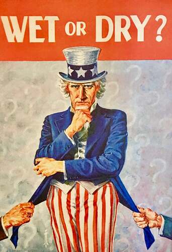 Poster, Wet or Dry? Photo courtesy of the American Prohibition Museum