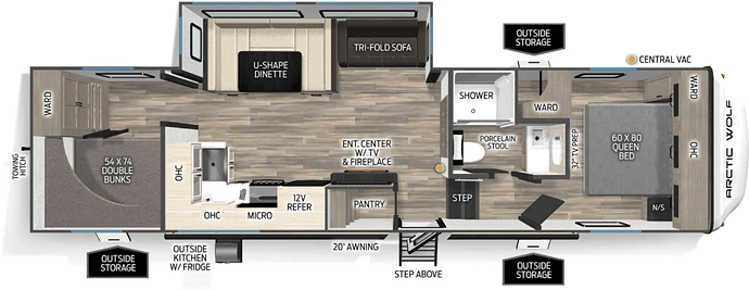 Forest River fifth wheel floor plan overview