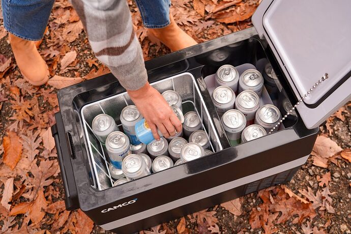 storage-camco-350-portable-electric-cooler-01-2023 Photo by Chase & Lindsay @WereOutNAbout
