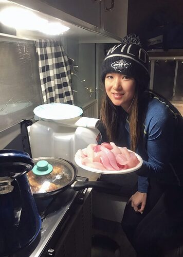 RV fishing and cooking