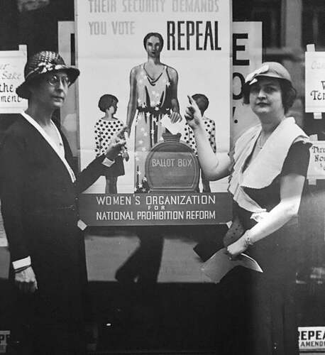 Women for the appeal of Prohibition. Photo by the author courtesy of the American Prohibition Museum at Savannah, Georgia