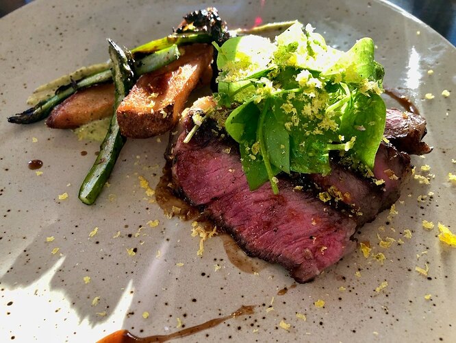 21-day dry aged Ribeye, the OysterCatcher, Coupleville, Washington