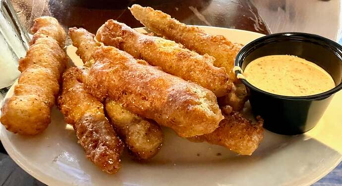 Fried Cactus Pedals at the Crockett Tavern