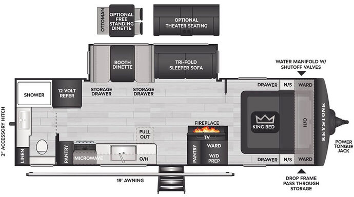 KEYSTONE_COUGAR_26LBWE Floor Plan