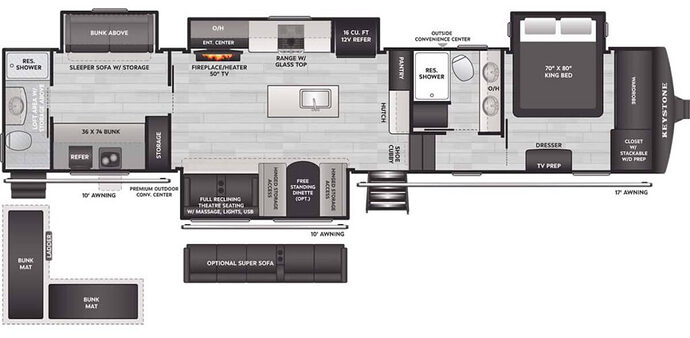 KEYSTONE_SPRINTER_3900DBL Floor Plan
