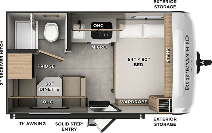 Rockwood Geo Pro 13DLE Floor Plan