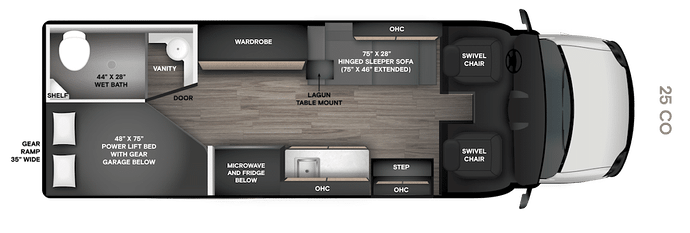 Open Trail 25CO floorplan
