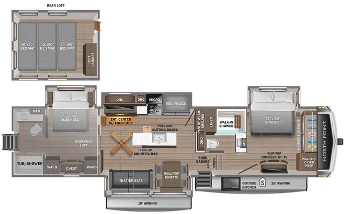 JAYCO_NORTH_POINT_390CKDS Floor Plan