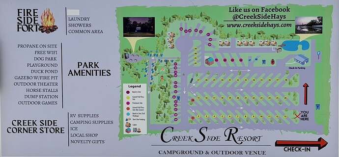 Creekside resort map