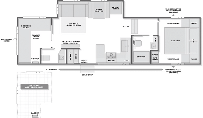 Cougar Sport 3100BH floorplan