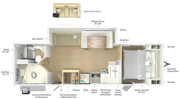 WINNEBAGO_THRIVE_28BHS Floor Plan
