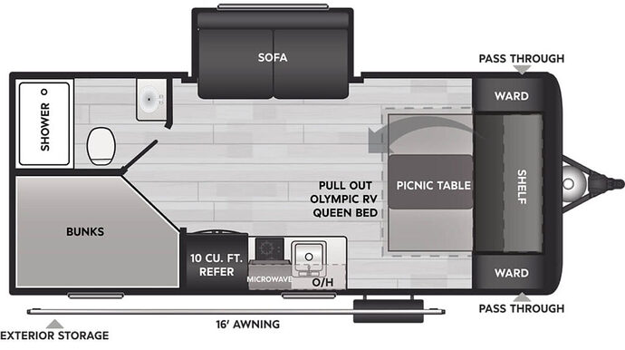 KEYSTONE_HIDEOUT_MINI_199BHS Floor Plan