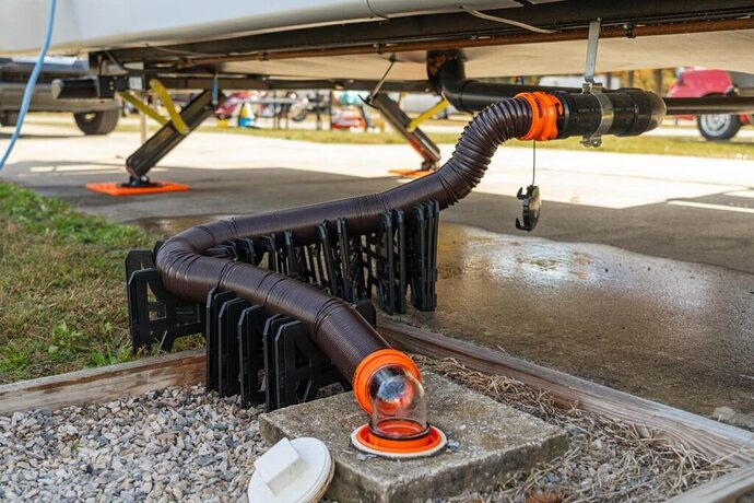 Sewer hose to empty RV holding tanks camper maintenance tips
