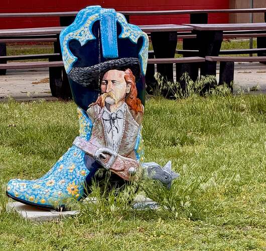 This cowboy boot in Abeline, Kansas could serve as a geocache site