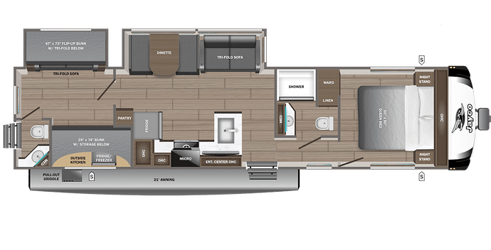 Jay Feather 33BH Floorplan