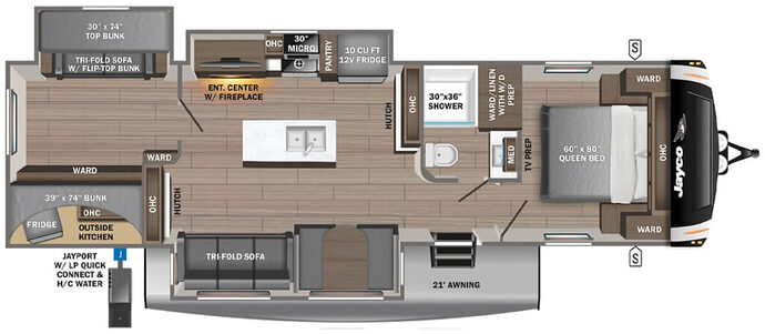 JAYCO_EAGLE_312BHOK Floor Plan