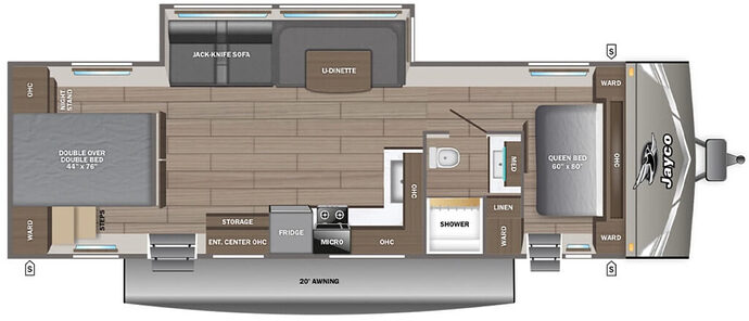 JAYCO_JAY_FLIGHT_335BHS Floor Plan