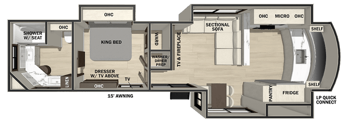2026 Cedar Creek 40CMK Floor Plan
