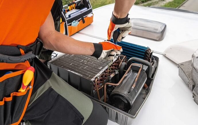 when to call technician for RV AC repair service