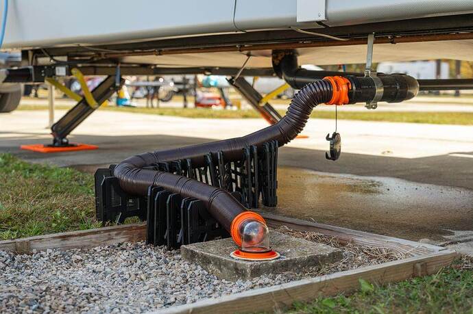 RV sewer hose connection