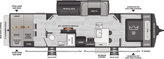 Bullet Crossfire 331WFA Floor Plan