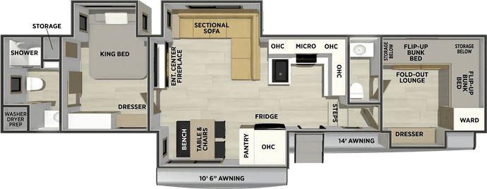 Sandpiper 3710HBFB floorplan