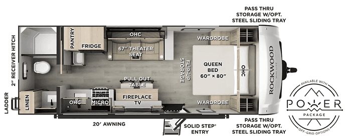 Rockwood Mini Lite 2524FBT Floor Plan