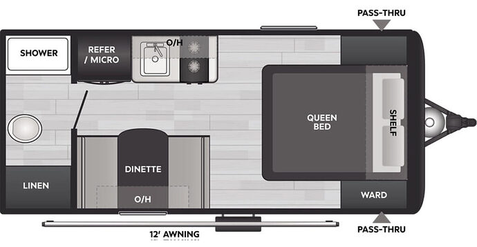 Keystone Coleman Light 17RX floor plan overview