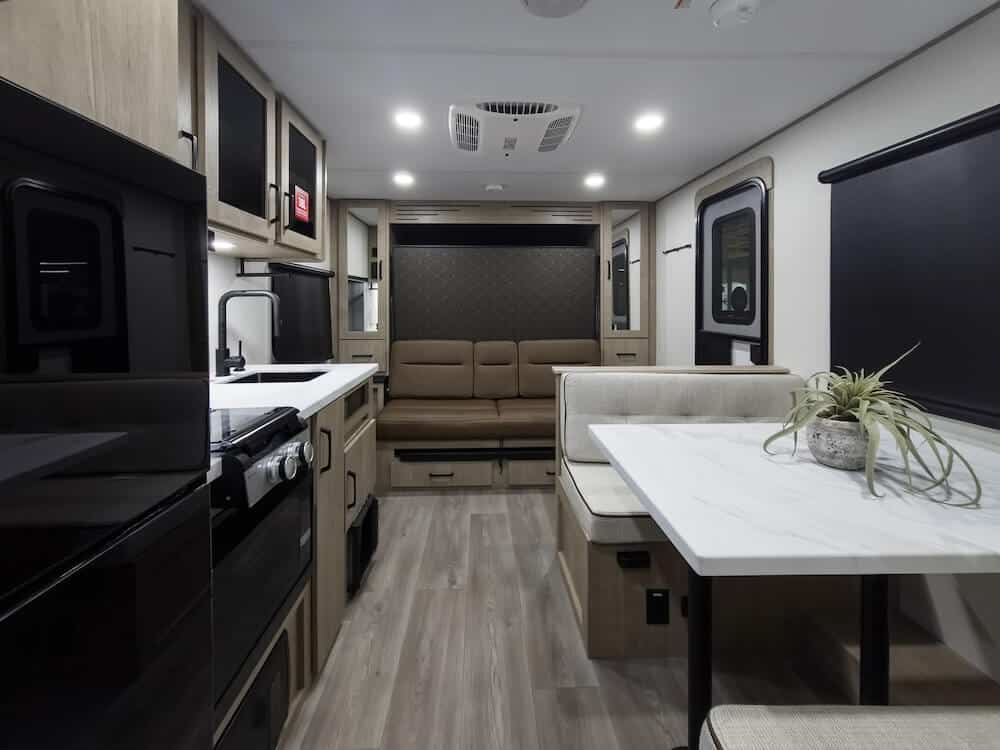 A Grand Design interior with murphy bed